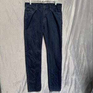 GoldSign Jeans Mens 34 Blue Band Straight Leg Dark Wash Denim Made USA